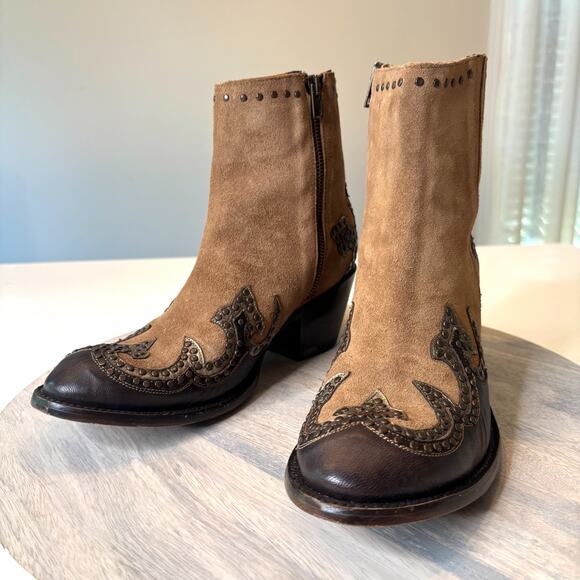 Rare Old Gringo Clarita Bootie 6” BL3667-1 Choc Gold Women’s Size 8.5 Leather - Picture 3 of 13